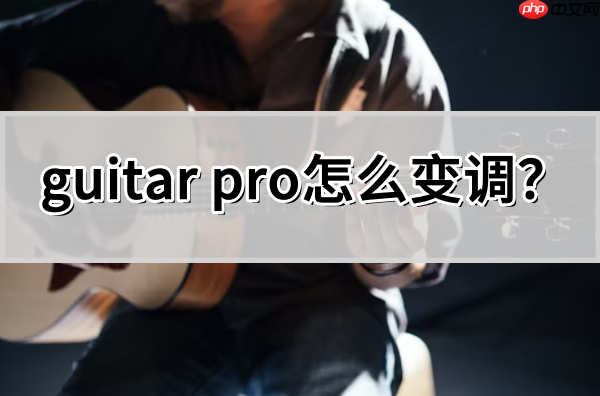guitar pro怎么变调?guitar pro变调的方法