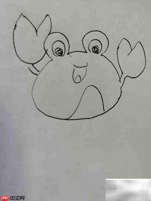 小螃蟹绘画教程:大眼睛萌趣版