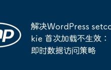 解决WordPress setcookie 首次加载不生效:即时数据访问策略