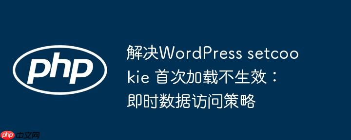 解决WordPress setcookie 首次加载不生效:即时数据访问策略
