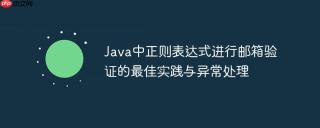 Java中正则表达式进行邮箱验证的最佳实践与异常处理