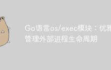Go语言os/exec模块：优雅地管理外部进程生命周期