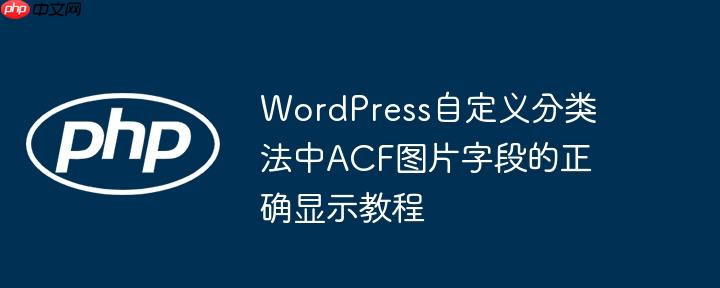 wordpress自定义分类法中acf图片字段的正确显示教程