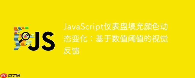 JavaScript仪表盘填充颜色动态变化:基于数值阈值的视觉反馈