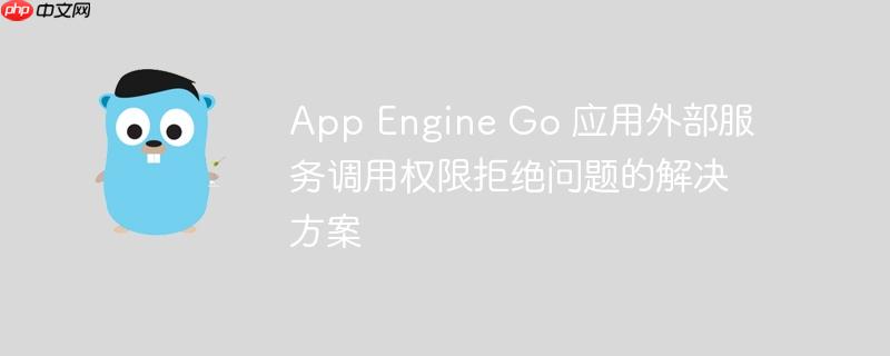 App Engine Go 应用外部服务调用权限拒绝问题的解决方案