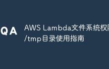 AWS Lambda文件系统权限与/tmp目录使用指南