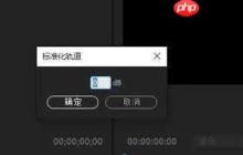 Pr如何添加標準化軌道