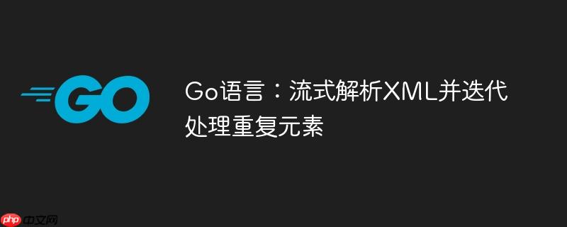 Go语言:流式解析XML并迭代处理重复元素