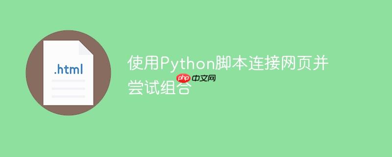 使用python脚本连接网页并尝试组合