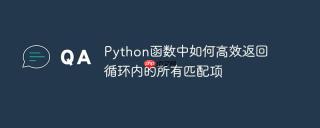 Python函数中如何高效返回循环内的所有匹配项