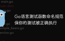 Go语言测试函数命名规范：确保你的测试被正确执行