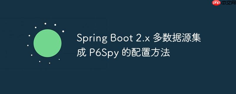 Spring Boot 2.x 多数据源集成 P6Spy 的配置方法