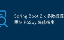 Spring Boot 2.x 多數(shù)據(jù)源配置與 P6Spy 集成指南