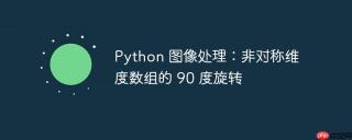 Python 图像处理：非对称维度数组的 90 度旋转