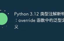 Python 3.12 类型注解新特性:override 函数中的泛型定义