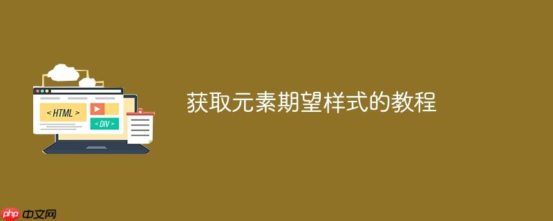 获取元素期望样式的教程