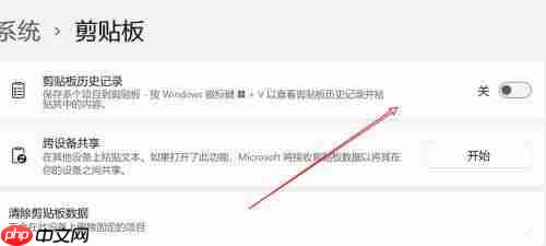 Win11怎么开启剪贴板历史记录功能？