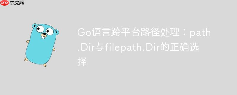 Go语言跨平台路径处理：path.Dir与filepath.Dir的正确选择
