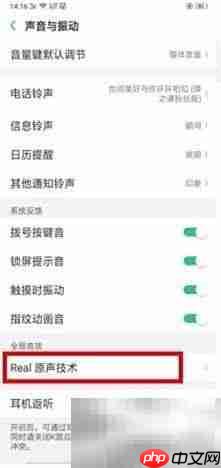 开启OPPO Real原声技术