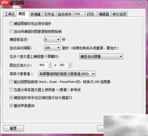 FastStone延迟捕捉设置技巧