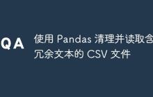 使用 Pandas 清理并读取含有冗余文本的 CSV 文件