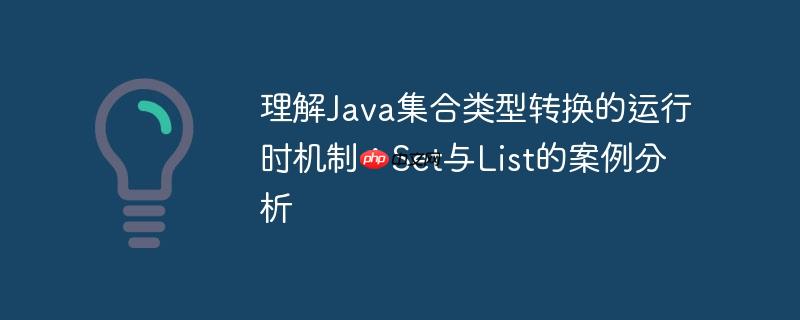 理解Java集合类型转换的运行时机制:Set与List的案例分析