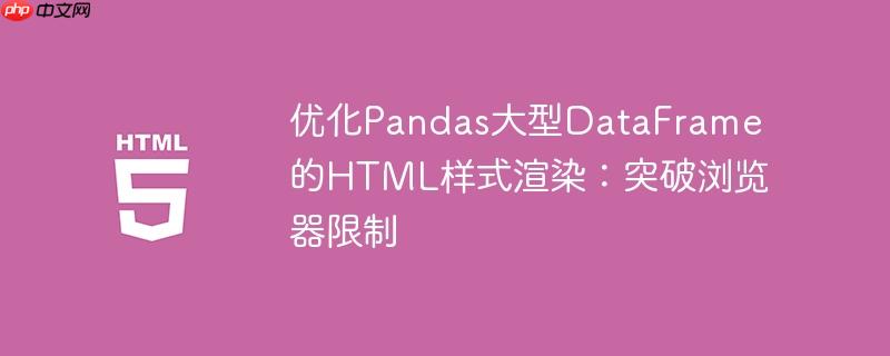 优化Pandas大型DataFrame的HTML样式渲染：突破浏览器限制