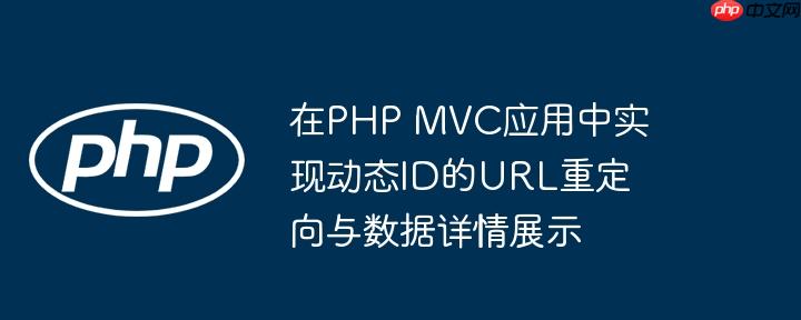 在PHP MVC应用中实现动态ID的URL重定向与数据详情展示