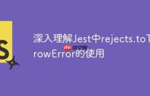 深入理解Jest中rejects.toThrowError的使用