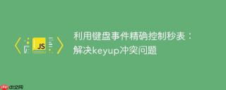 利用键盘事件精确控制秒表：解决keyup冲突问题