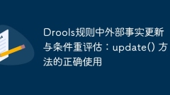 Drools規(guī)則中外部事實(shí)更新與條件重評(píng)估:update() 方法的正確使用