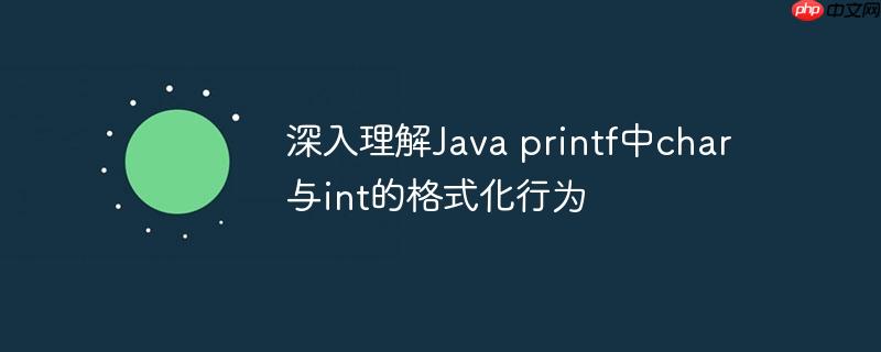 深入理解Java printf中char与int的格式化行为