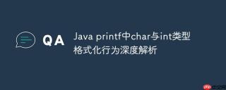 Java printf中char与int类型格式化行为深度解析