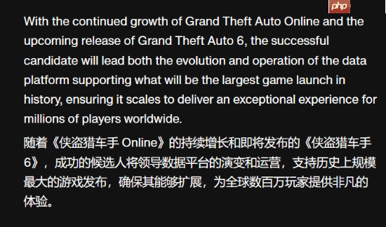 R星官方招聘谈《GTA6》:史上最大规模电子游戏