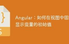 Angular：如何在視圖中固定顯示變量的初始值