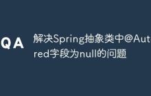解決Spring抽象類中@Autowired字段為null的問題