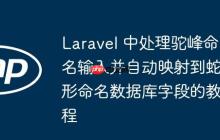 Laravel 中處理駝峰命名輸入并自動映射到蛇形命名數(shù)據(jù)庫字段的教程
