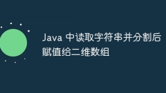 Java 中讀取字符串并分割后賦值給二維數(shù)組