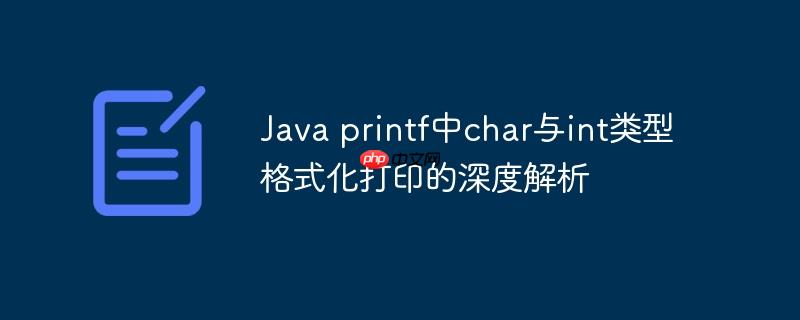 Java printf中char与int类型格式化打印的深度解析
