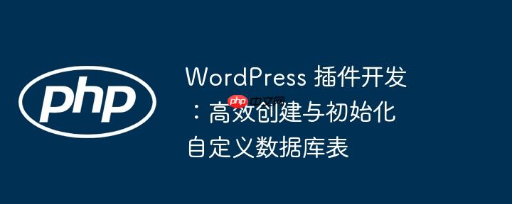 WordPress 插件开发:高效创建与初始化自定义数据库表