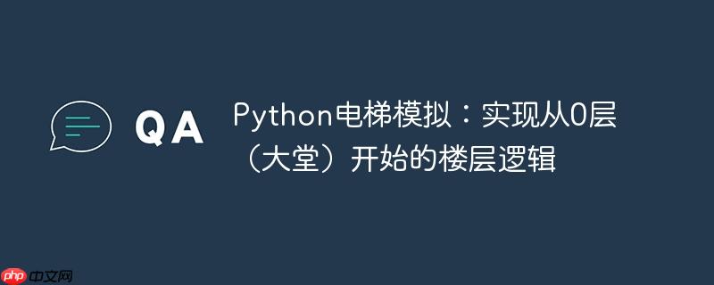 Python电梯模拟:实现从0层(大堂)开始的楼层逻辑