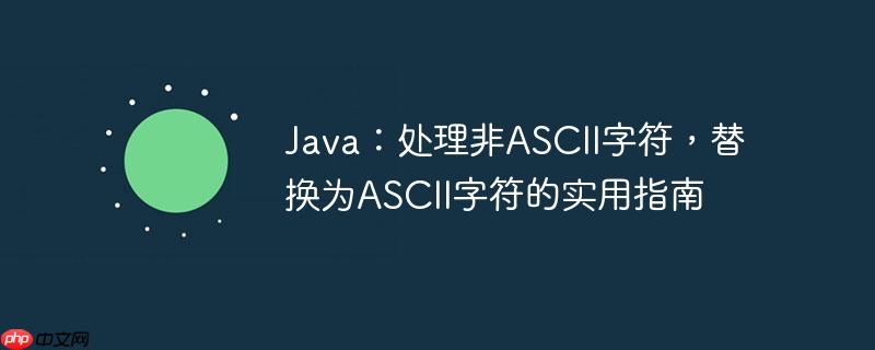 Java：处理非ASCII字符，替换为ASCII字符的实用指南