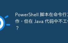 PowerShell 腳本在命令行工作，但在 Java 代碼中不工作？