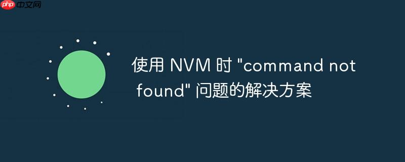 使用 nvm 时 