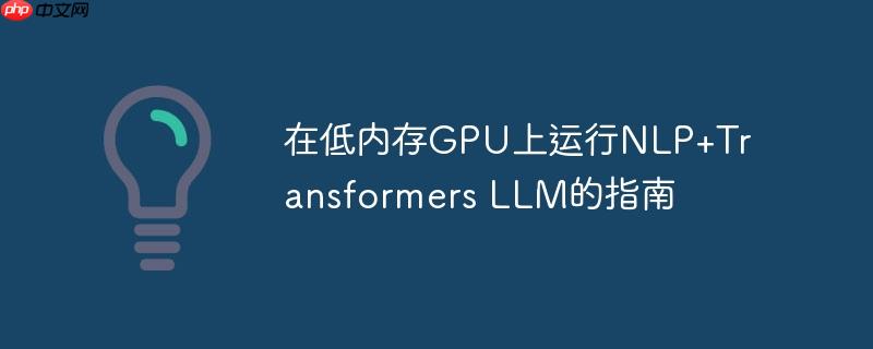 在低内存gpu上运行nlp+transformers llm的指南