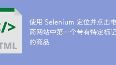 Gunakan Selenium untuk mencari dan klik pada item pertama dengan tag tertentu di laman web e-dagang