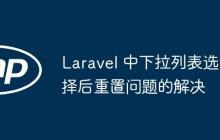 Laravel 中下拉列表選擇后重置問題的解決