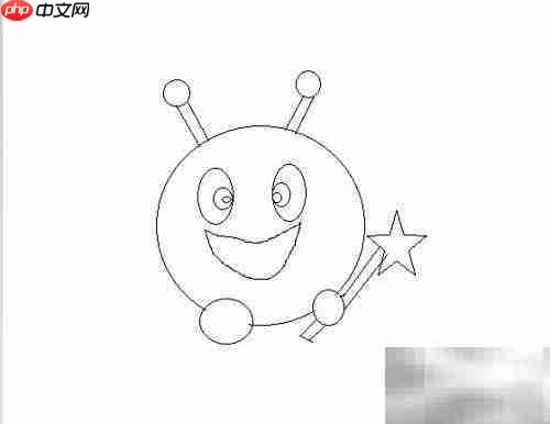 可爱小精灵手绘教程