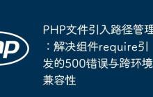 PHP文件引入路徑管理：解決組件require引發(fā)的500錯(cuò)誤與跨環(huán)境兼容性