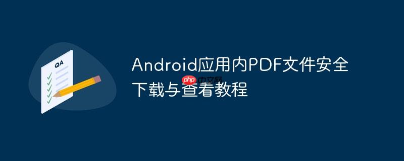Android应用内PDF文件安全下载与查看教程